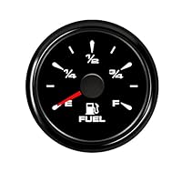 KAOLALI Kraftstoffanzeige, Kraftstoffstandsanzeige 52 mm 0-190ohm 240-33ohm Universal für Auto Boot