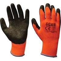 Scan Orange Knitshell Thermal Work Gloves L Pack of 3