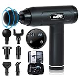 Massagepistole Tragbares Muskel Massagegerät für Nacken Schulter Rücken Super Leises Percussion Massage Gun für Tiefes Gewebe Schnurloses 30 Geschwindigkeiten Hand Elektrisch