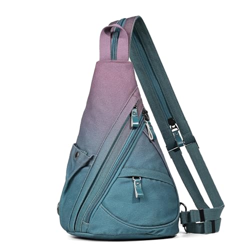 Image of KL928 Canvas Sling Bag - Small Crossbody Backpack Shoulder Casual Daypack Rucksack for Men Women