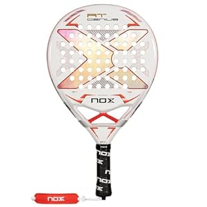 Padel Racket at Pro Cup Genius 2023 by Miguel Lamperti | Total Performance Series Teardrop Pala Padel | Advanced Pulse System & Smartstrap Technology | 3K Fiber Glass Silver w/ HR3 Core Pala de Padel
