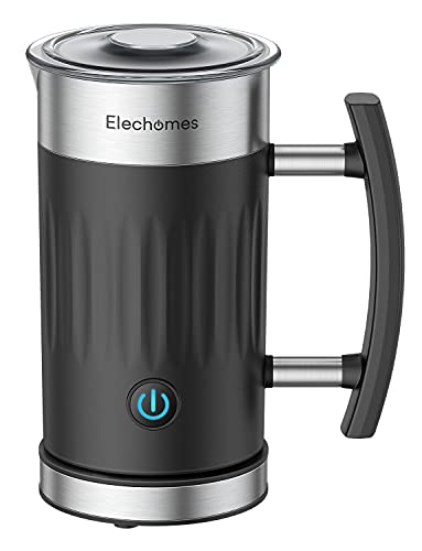 Elechomes 5 in 1 Milk Frother, Electric Milk Steamer, Automatic Hot and Cold Milk Foam Maker, 10oz Foam Maker for Coffee with Non-Stick Inner