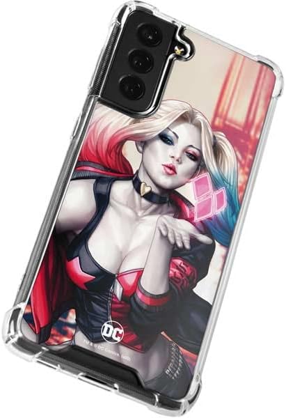 Skinit Clear Phone Case Compatible with Galaxy S22 - Officially Licensed DC Comics Harley Quinn Rebirth Cover #1 Legacy Color Variant Art by Art Germ Design