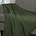 Produktbild Superior Diamond Weave Blanket 100% Cotton Cover for Home Couch Bed Soft Warm Blankets, Boho Aesthetic, Comfy, Cozy, and Cute Covers, Decorative Bedding Essentials, Full/Queen, Forest Green