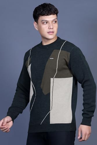 Image of GODFREY Full Sleeve Woolen Sweater for Man Winter Wear - Round Neck Pullover Regular Fit
