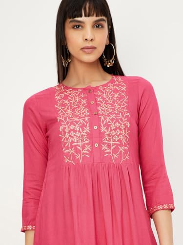 Image of Max Women's Rayon Regular Fit Casual Kurta