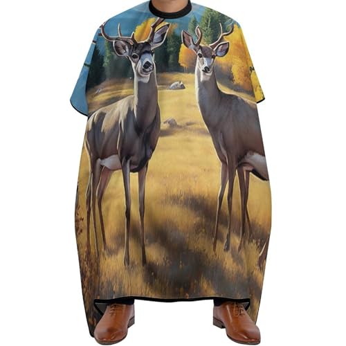 KWQDOZF Delantal de salón de belleza para teñir ciervos mula, machos, hembras y cervatillos. Capas para el hogar, envolturas para peluquería.