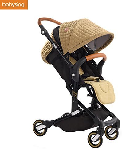 Winter Baby Stroller-French babysing high Landscape City Jogging Winter Baby Stroller Windproof and Warm I-go—Contact us for Free Premium Baby Clothing (English Khaki Color)