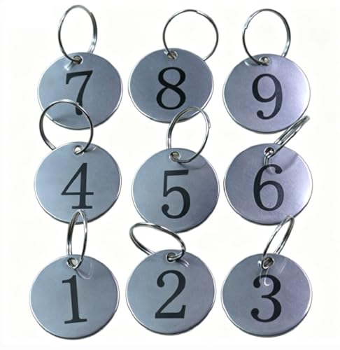 Llaveros de acero inoxidable numerados de 3 cm para solucionar el caos de llaves