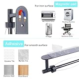 KIHOGEM Magnetic Paper Towel Holder, One Hand Operable Paper Towel Holder Wall Mount Self Adhesive and Strong Magnetic Backing for Kitchen Refrigerator Grill RV(Black) - Image 5