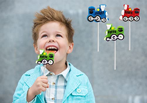 Fruidles Party Fun Train Lollipops Variety 12 Pack Mixed Fruit Flavor Party Suckers Perfect Train Party Favors For Your Train Birthday Party #TOP6