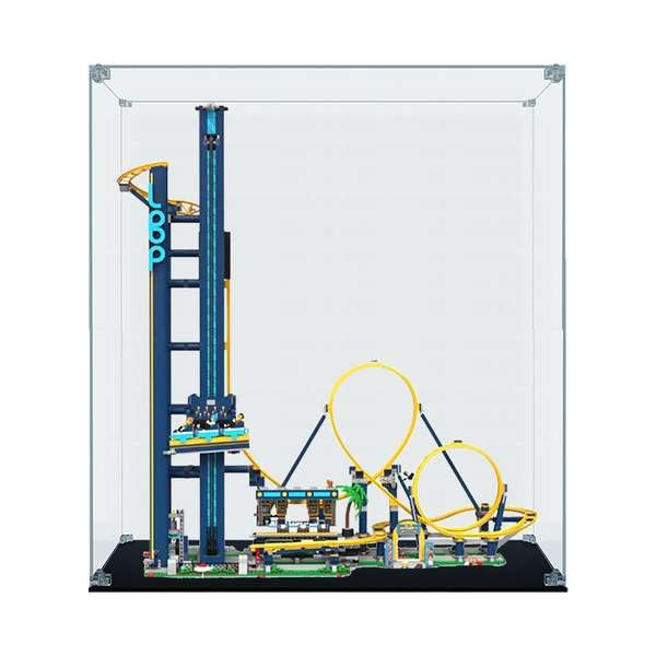 La teca in Plexiglass su misura compatibile con Montagne Russe LEGO 10303