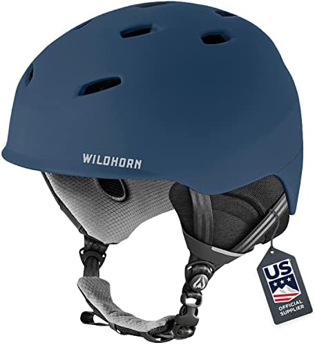 WILDHORN  Drift Snowboard & Ski Helmet - Unisex Performance Snow Sports Helmet w/ Adjustable Ventilation Midnight Blue, Medium