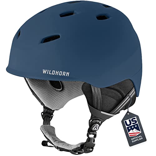 Wildhorn  Drift Snowboard & Ski Helmet - Unisex Performance Snow Sports Helmet W/ Adjustable Ventilation Midnight Blue, Medium #TOP1