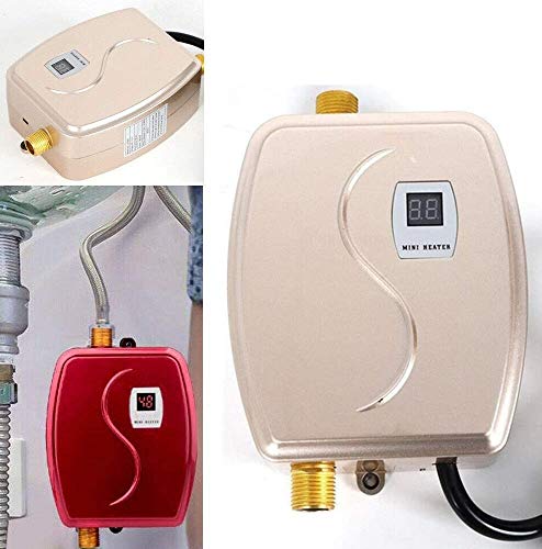 Water Heater, Tankless Electric Water Heater Portable Wall Mount Instant Heating Hot Water With LCD Digital Display 110V