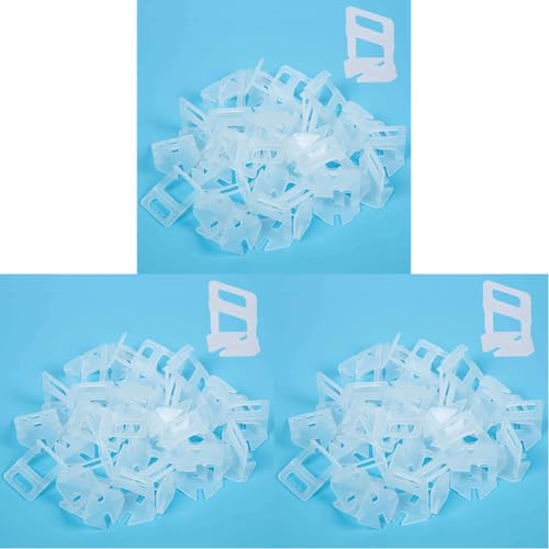 Image of Zaptec Plastic Tile Levelling Spacer Clips 1 MM for Removing Lippage Unevenness During Tile Laying in Both Floor & Walls (Pack of 300 Pieces)