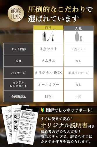 SerenoRise カクテルシェーカー3点セット