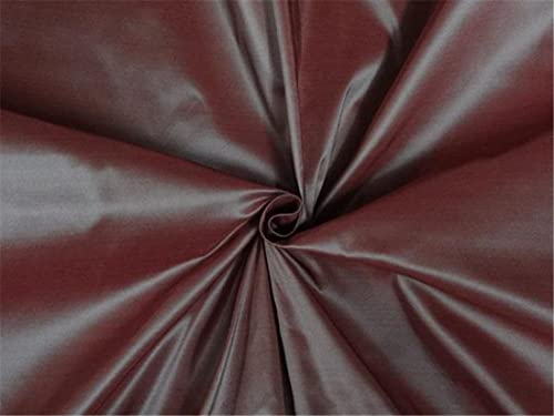 Taffetas de soie lourd rouge cerise pêche 137cm Les Tissus au mètre