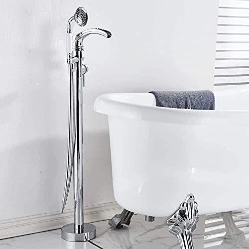 Robinet de baignoire cascade colonne sur pied avec mitigeur