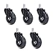 5 Pcs Chaise Rotation Roue 3in 360 Degrés Sans Bruit Résistant Aux Rayures Chaise Droite Roulette Chaise De Bureau Roulettes Roulettes De Chaise De Jeu D'ordinateur, Roues Pour Roulettes De Remplaceme