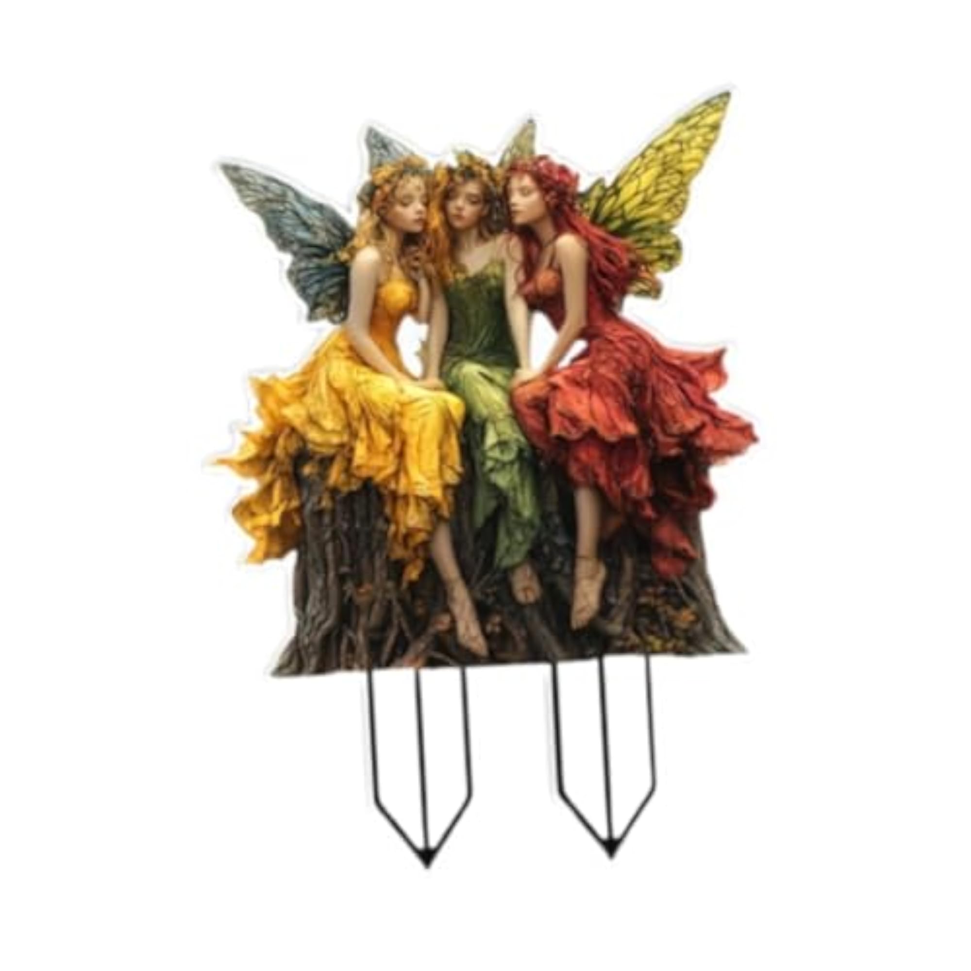 2D Flat Easter Scene Garden Stake Acrylic Decoration