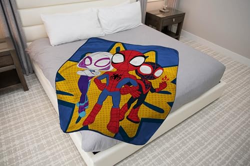 Jay Franco Marvel Spidey & Friends Plush Fleece Throw Blanket