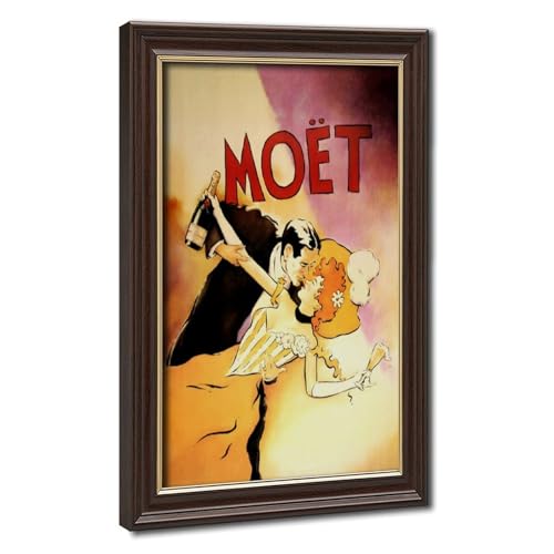 Poster vintage Bar Moet Champagne impression artistique Premium Toile