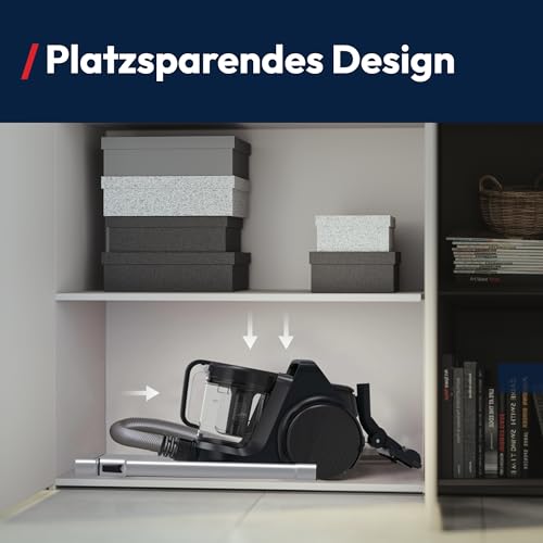 Hoover HP2 leistungsstarker Bodenstaubsauger ohne Beutel für Hartböden & Teppiche, leicht & kompakt, EPA-Staubfilter, 2,5 L Staubbehälter, integriertes Zubehör, 850 W, 10 m Arbeitsradius [HP2Z10A]