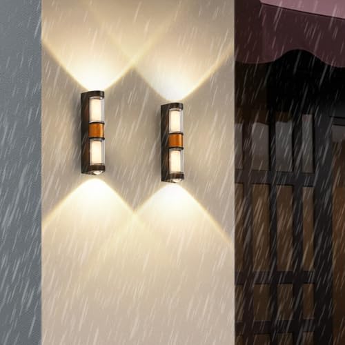 Applique murale LED extérieur longue lampe étanche IP65 design minimaliste noir or