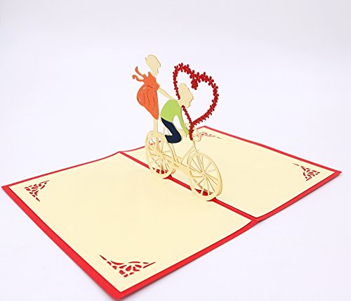 3D Pop Up Greeting Cards For Valentines Cards (Valentine Riding) #TOP6