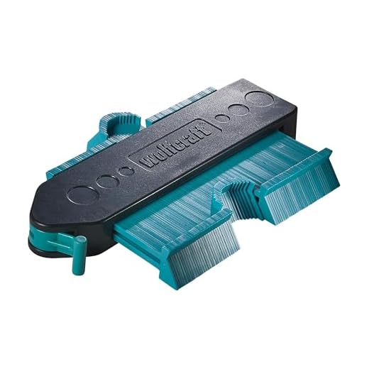 Wolfcraft Konturenlehre 6949000 – Duplikator zum Übertragen von Konturen & Schnittverläufen – Ideal für Laminat, Fliesen uvm. – 130mm x 30mm