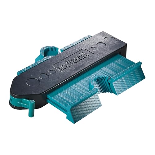 wolfcraft Konturenlehre 6949000 Duplikator zum Übertragen von Konturen & Schnittverläufen Ideal für Laminat Fliesen uvm. 130mm x 30mm