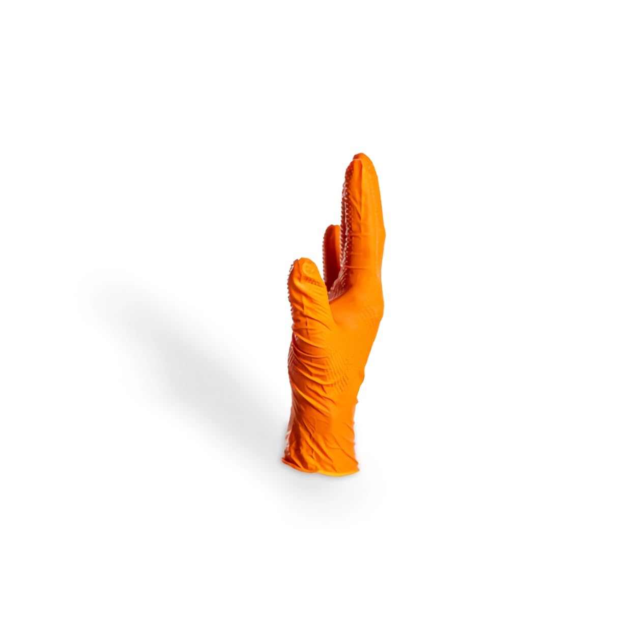 ARLI Edge Grip Nitril Einweghandschuhe Größe L orange 8,5 g Diamantstruktur puderfrei Arbeitshandschuhe Werkstatt Industrie Montage Automotive Handschuhe (500 Stück)