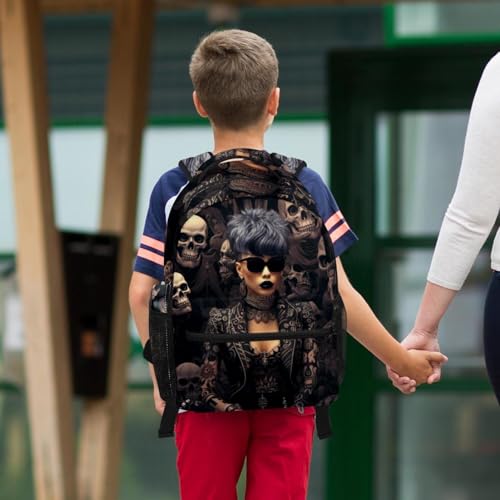 Cartable punk tête de mort résistant : dites adieu aux sacs dos déchirés
