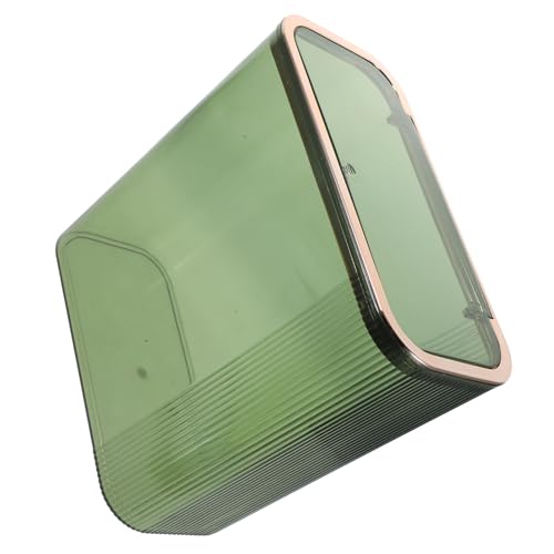 Caneca de basura con tapa abatible para hogar, verde