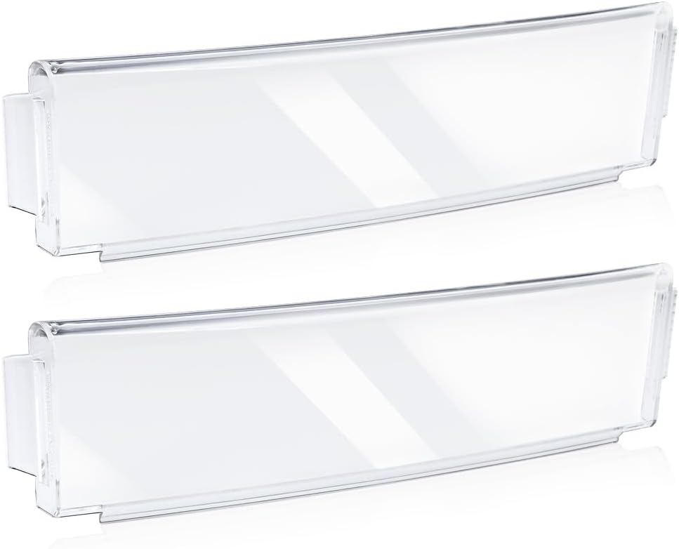 [Upgraded] WR71X10761 Fridge Shelf Trim (Clear) for GE Refrigerators, Door Shelf Insert Module Replacement Part, Replaces WR71X10289, AP4327432 (2 Pack)