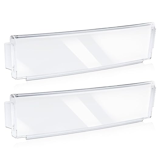 [Upgraded] WR71X10761 Fridge Shelf Trim (Clear) for GE Refrigerators, Door Shelf Insert Module Replacement Part, Replaces WR71X10289, AP4327432 (2 Pack)