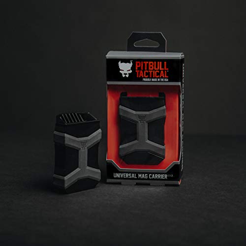 Pitbull Tactical Universal Mag Carrier Gen 2, Single Or Double Stack Mag Pouch, Owb Or Iwb Mag Holster, Ambidextrous, Mag Pouch For Belt, Fits Glock 9Mm 1911 S&W Sig Sauer Beretta And More (Black) #TOP5