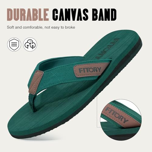 Image of FITORY Men's Flip-Flops, Thongs Sandals Comfort Slippers for Beach