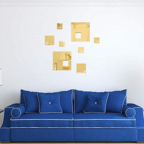 PLUS PO Wand Spiegel 3D Wallpaper Acryl Spiegel Acryl Spiegel Wohnzimmer Spiegel Wand Schlafzimmer Wand Spiegel Wandtattoos Günstige Tapete Gold