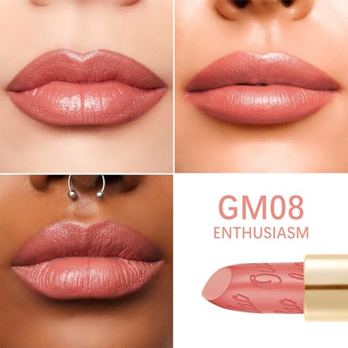 OULAC Glow Metallic Shine Orange Lipstick, Coral High Impact Lipcolor, Lightweight Soft and Ultra Hydrating, Long Lasting - Image 3