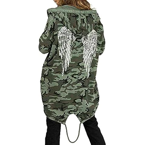MMK Manchester Women's Sequin Angel Wings Hoodie Cover