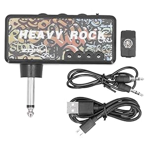 Hoofdtelefoonversterker, LED-stroomindicator ABS-hoofdtelefoonversterker voor basgitaar Opladen via USB voor alle…