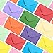 Gift Card Envelopes - Gummed 100-Count Mini Envelopes, Paper Business Card Envelopes, Bulk Tiny Envelope Pockets for Small Note Cards, 10 Colors, 4 x 2.7 Inches