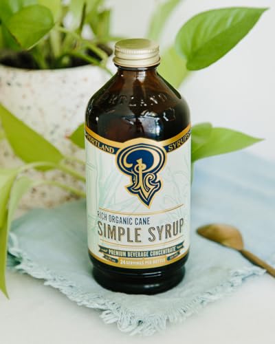 Image of Portland Syrups Organic Cane Simple Syrup - Drink Mix for Exceptional Cocktails, Sugar for Drinks, for Coffee, Mocktails, Baking, 12 oz, 24 Servings - Pack of 1