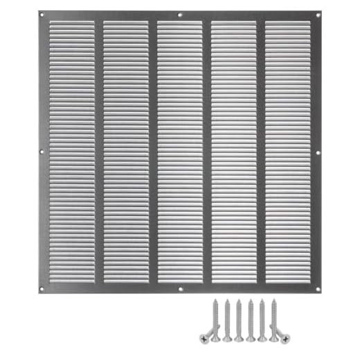500x500mm Metall Verzinkt Lüftungsgitter mit Insektenschutz - Gitter für Belüftung - Abluftgitter
