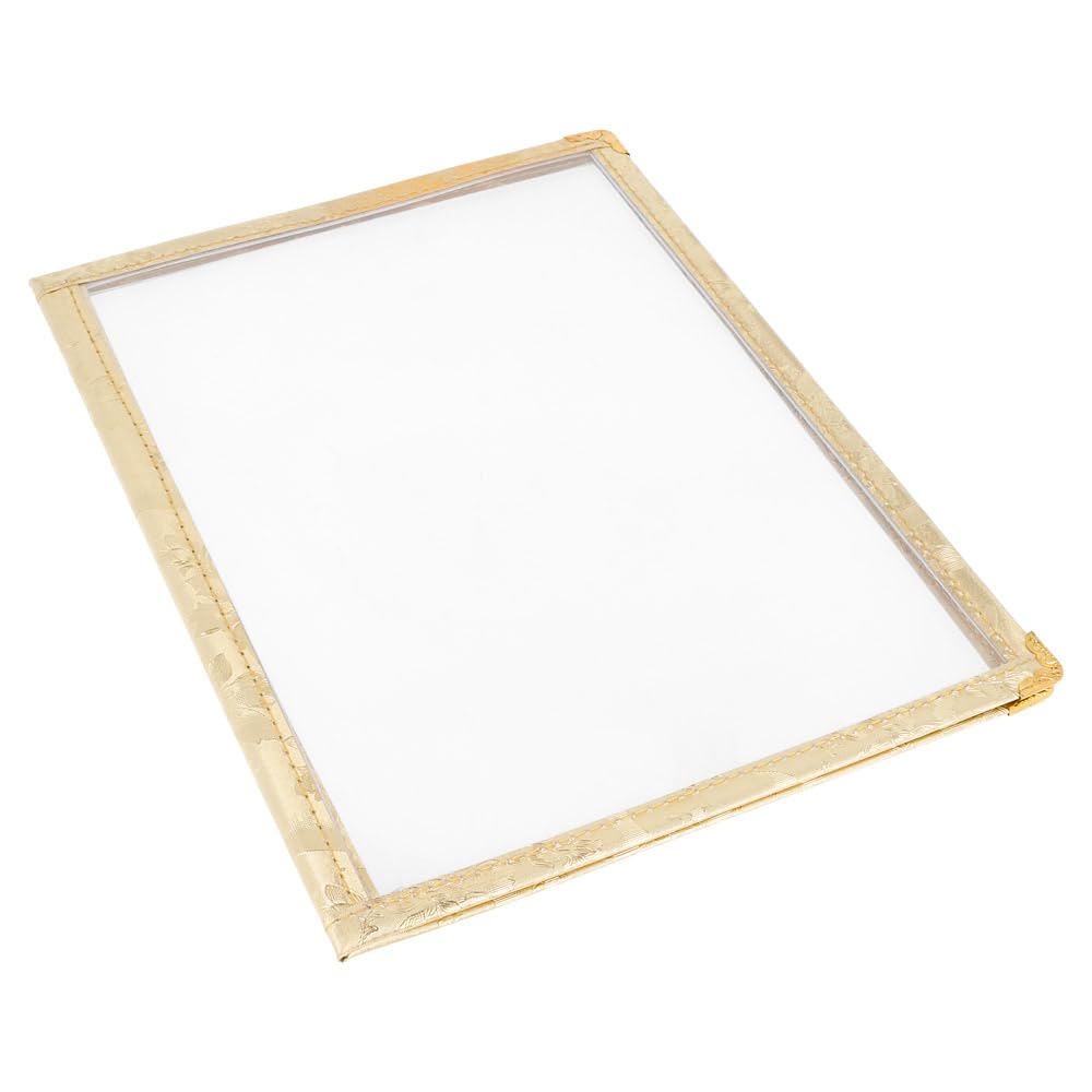 "Amerikanische" Speisekarte Din-A5 2-Teilig Gold Pvc - 100 Un.
