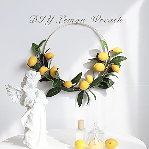 Rinlong 6.4Ft Artificial Lemon Garland With Greenery Fake Lemon Decor For Lemon Wreath Lemon Table Decor Party Kitchen Decorations Fruit Decor Summer Garland For Fireplace Farmhouse Decor #TOP1