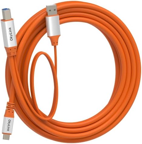 OkyLink Active USB 3.2 Gen 2 Type-C to B Printer MIDI Cable 10Gbps, 15ft