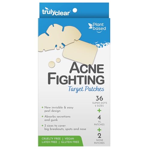 Truly Clear Target Patches for Face & Body - 42 Count, Hydrocolloid Acne Spot Stickers for Zits and Blemishes, Vegan, Cruelty-Free Acne Solution, Overnight Results